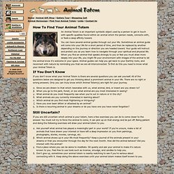 Animal Totem - How to find your Animal Totem