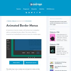 Animated Border Menus