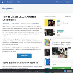 How to Create CSS3 Animated Checkboxes