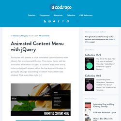 Animated Content Menu with jQuery