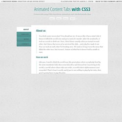 Animated Content Tabs with CSS3