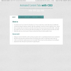 Animated Content Tabs with CSS3