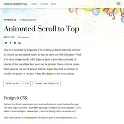 Animated Scroll to Top