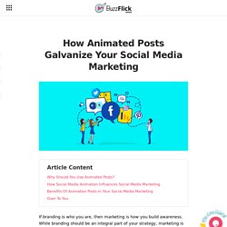 How Animated Posts Galvanize Your Social Media Marketing