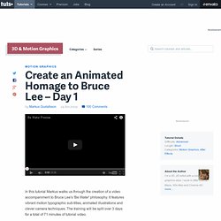 Create an Animated Homage to Bruce Lee – Day 1
