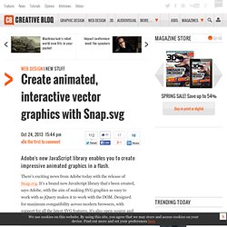 Create animated, interactive vector graphics with Snap.svg