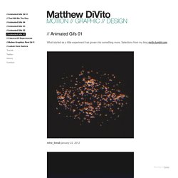 // Animated Gifs 01 - Matthew DiVito // MOTION // GRAPHIC // DESIGN