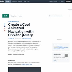 Create a Cool Animated Navigation with CSS and jQuery