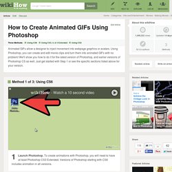 How to Create Animated GIFs Using Photoshop: 13 Steps
