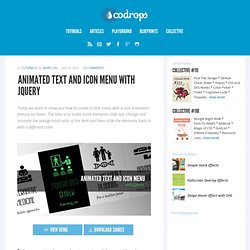 Animated Text and Icon Menu with jQuery