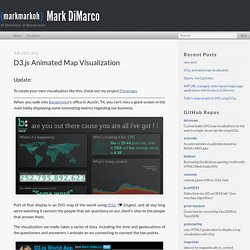 D3.js animated map visualization - Mark Mark Oh