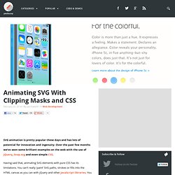 Animating SVG With Clipping Masks and CSS