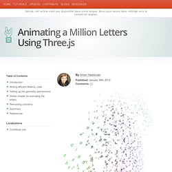 Animating a Million Letters Using Three.js