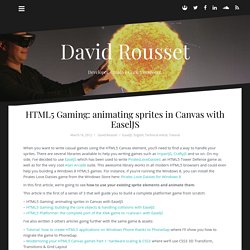 HTML5 Gaming: animating sprites in Canvas with EaselJS – David Rousset