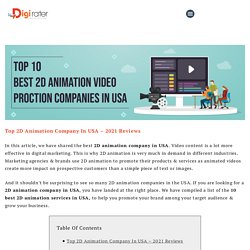 Top: 10 Best 2D Animation Company in USA 2021: Digirater