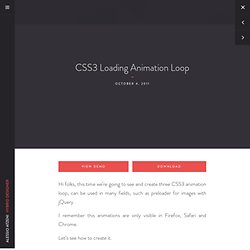 CSS3 Loading Animation Loop