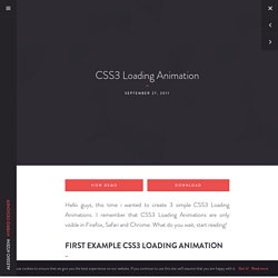CSS3 Loading Animation