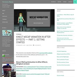 Kinect MoCap Animation in After Effects — Part 1: Getting Started