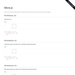 Move.js - CSS3 animation framework for JavaScript