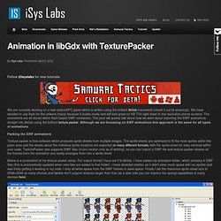 Animation in LibGdx with TexturePacker