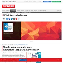 Should you use single-page, Animation Rich Parallax Website?