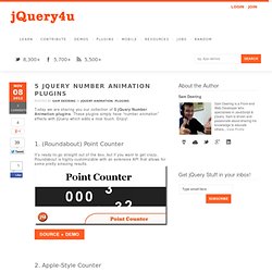 5 jQuery Number Animation Plugins