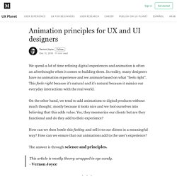 Animation principles for UX and UI designers - UX Planet