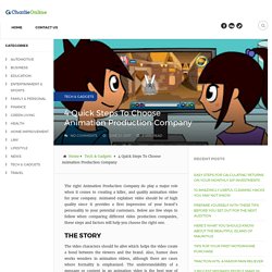 Quick Steps To Choose Animation Production Company