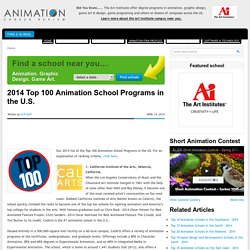 2014 Top 100 Animation School Programs in the U.S.