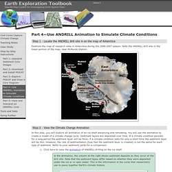 Part 4—Use ANDRILL Animation to Simulate Climate Conditions