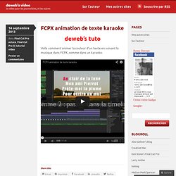 FCPX animation de texte karaoke