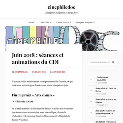 Juin 2018 : séances et animations du CDI – cinephiledoc