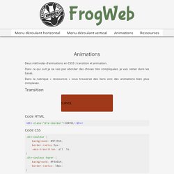 Animations – FrogWeb