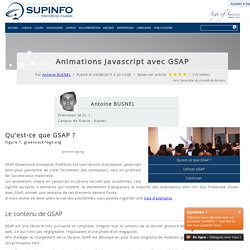 Animations Javascript avec GSAP