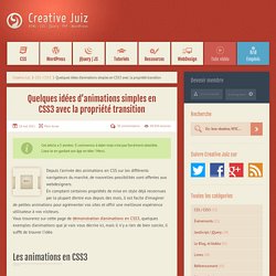 Quelques idées d’animations simples en CSS3 avec la propriété transition