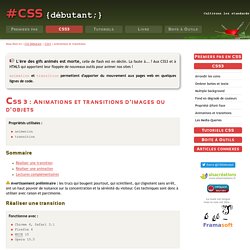 CSS3 : animations et transitions d'images ou d'objets