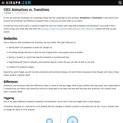 CSS3: Animations vs. Transitions