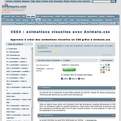 CSS3 : animations visuelles avec Animate.css