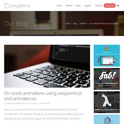 On scroll animations using waypoints.js and animate.css -