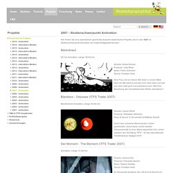 Animationsinstitut: 2007 - Studienschwerpunkt Animation