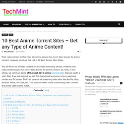 10 Best Anime Torrent Sites - Get any Type of Anime Content!