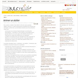 Animer un atelier