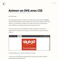 Animer un SVG avec CSS