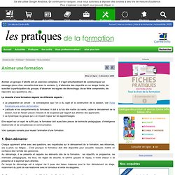 Animer une formation