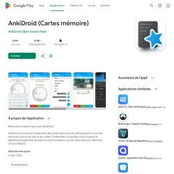 AnkiDroid - Cartes mémoire