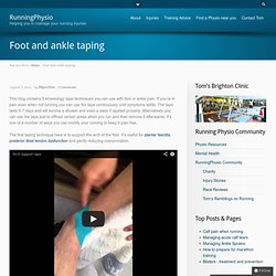 Foot and ankle taping