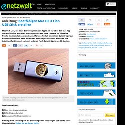 Anleitung: Bootfähigen Mac OS X Lion USB-Stick erstellen