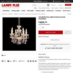Annabella Four Light Colored Crystal Chandelier - #53210