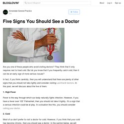 Five Signs You Should See a Doctor