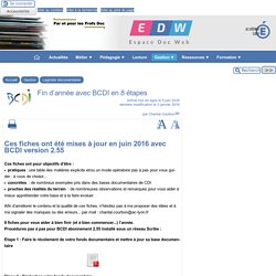 Fin d'année avec BCDI en 8 étapes - [Espace Doc Web]